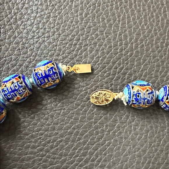 Vintage Porcelain Enamel Necklace - Picture 5 of 8